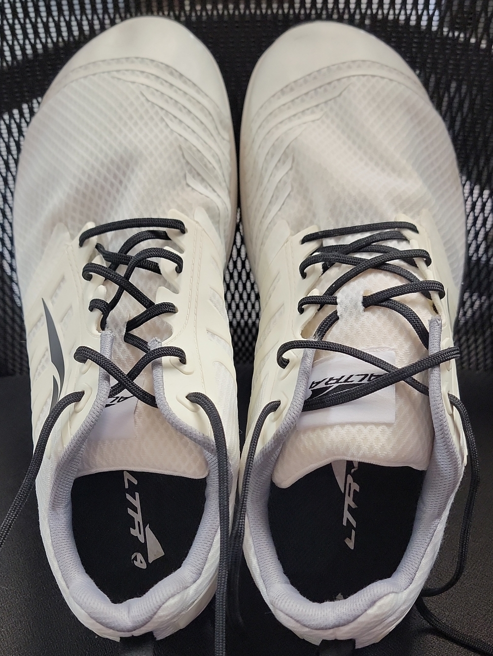 Altra Men's White Athletic Running Shoes with Black Laces